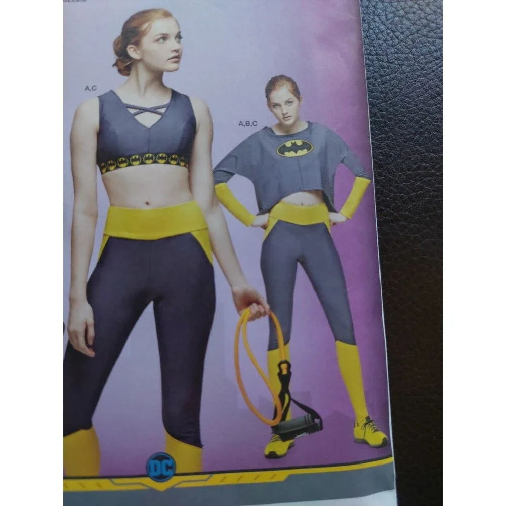 Simplicity Pattern 8633 A Bat Girl Knit Sports Bra 30A 44G  UNCUT